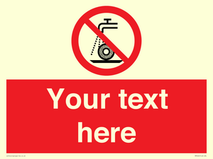 Custom prohibition Do not use for wet grinding